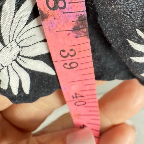 J. Jill XL black white floral babydoll midi dress whimsygoth cottage coquette - Picture 6 of 12